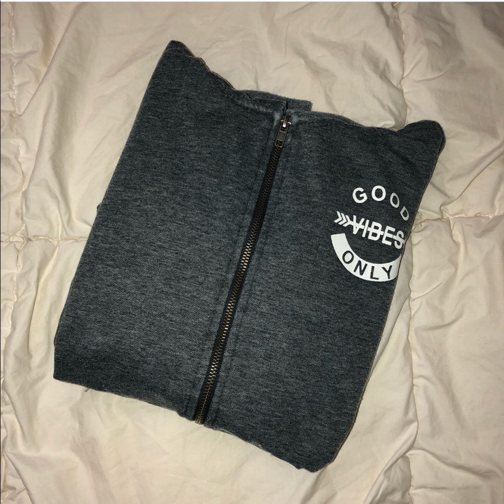Good Vibes Only Zip Up Hoodie